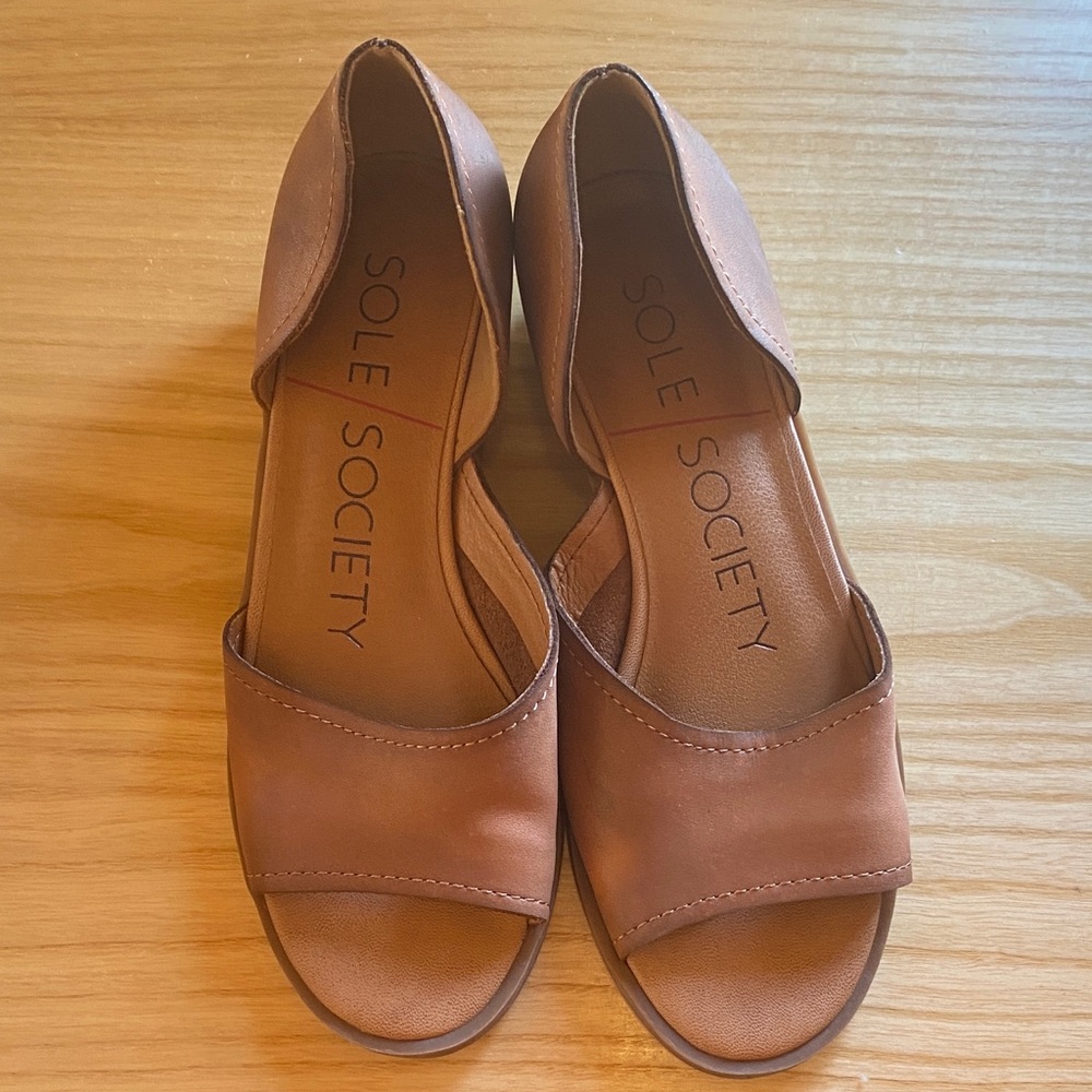 Sole Society Real Leather Sandals 7.0